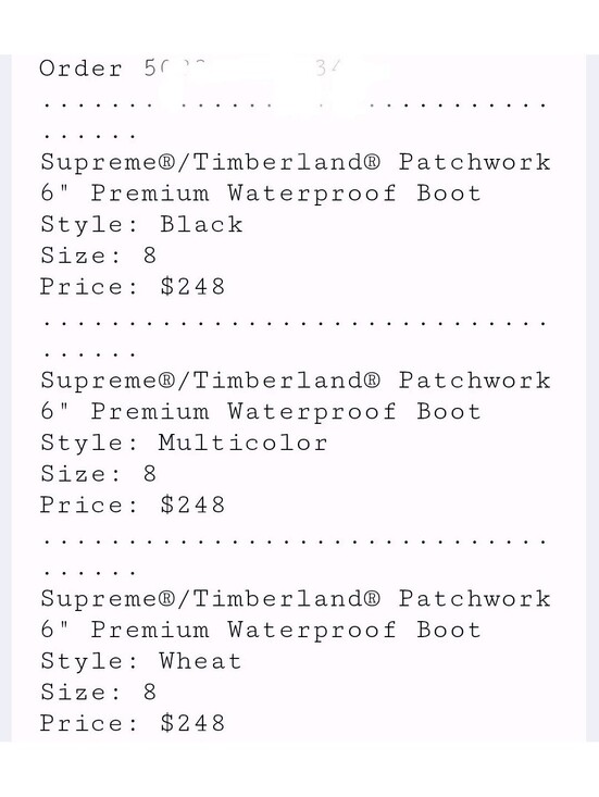 Supreme × Timberland Patchwork 6 Inch Premium Boot Wheat Size 8M main image 7